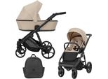 Passeggino Kunert Arizo 2In1 In Marrone/Crema Con Telaio Nero, Navicella E Accessori