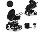 Passeggino Kunert Mata 2In1 Nero Con Telaio Grafite - Passeggino Sicuro E Confortevole