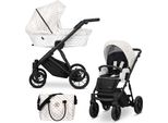 Carrozzina Kunert Ivento 2In1 Con Telaio Nero E Stile Bianco