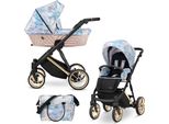 Carrozzina Kunert Ivento Premium 2In1 In Rosa/Colore Con Telaio E Accessori Dorati