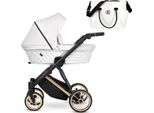 Passeggino Kunert Ivento Premium 2In1 Bianco Con Struttura Dorata E Caratteristiche Di Comfort