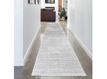 Tappeto Di Design Con Motivo Ad Arco Minimalista In Grigio Elegante Dimensioni - 200 X 290 Cm