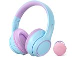 Cuffie A Cancellazione Attiva Del Rumore Per Bambini, 60 Ore Di Autonomia, Auricolari Over-Ear Bluetooth Senza Fili Con Microfono Integrato Per Scuola/Viaggio/Partite