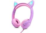 Per Bambini Con Volume Del Microfono Limitato A 85 Db E Illuminazione A Led - Cuffie A Filo Con Interfaccia Per La Condivisione Di Cuffie Stereo