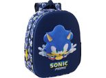 Zaino Scuola Sonic City Blue 27 X 33 X 10 Cm