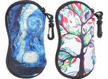 2Pcs Occhiali Caso Portatile Occhiali Da Sole Stoccaggio Borsa Impermeabile Occhiali Borsa Zip