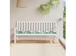 Vidaxl Cuscino Per Panca Motivo Foglie 150 X 50 X 3 Cm Tessuto Oxford