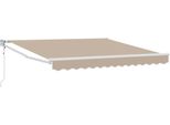 Vidaxl Tenda Da Sole Retrattile Beige 350 X 250 Cm Tessuto