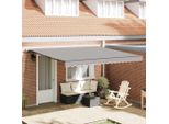 Vidaxl Tenda Retrattile In Tessuto Grigio Chiaro 400 X 300 Cm