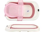 Hengda Vasca Da Bagno Pieghevole Per Bambini 83 Cm Vasca Da Bagno Antiscivolo Per Bambini, Rosa