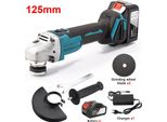 Smerigliatrice Angolare Elettrica, Potenza 800W, Tensione 18V, Velocità 10000 Rpm, 125Mm 1Xbatteria, Eu