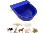 Abbeveratoio Automatico Per Cavalli Abbeveratoio Bovini Plastica Valvola Galleggiante Foro Di Scarico Cavalli Pecore Capre (Blu Navy)
