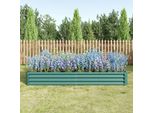 Fioriera Flieks Senza Base, Fioriera In Acciaio Zincato, Letto Rialzato Da Giardino 232X113,5X30Cm, Verde