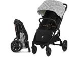 Passeggino Kinderkraft Mitzy, Capacità Di Carico Fino A 27 Kg, Seduta Xl, Ammortizzazione, Pieghevole, Cintura A 5 Punti, Capottina UPF50+, Accessori Inclusi, Nero