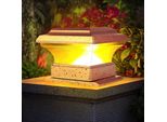 Luci Di Palo Di Recinzione Di Energia Solare Impermeabile Giardino All'aperto Paesaggio Yard Lampada Pilastro Luce Calda