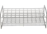 Portaprovette, Acciaio Inox, 50 Fori (18,5 Mm), Quadrato, Per Provette Medicali