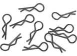 10Pcs Rc Car Shell Clip Rshape Metal Body Clips Pins FüR 1/5 1/6 1/8 1/10 Auto (Noir) Noir