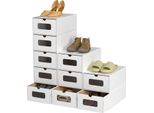 Hengda 10X Scatole Per Scarpe Con Finestra Scatola Di Stoccaggio Per Scarpe Scatola Di Stoccaggio Impilabile Scatola Per Scarpe Scatola Per Scarpe Scatola Per Tutti Gli Usi Bianco