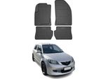 2002-2007 Mazda 2 Tappetini Tpe Nero 4 Pz