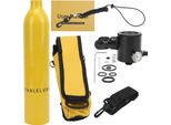 Dideep 0,5L Bombola Ossigeno Subacqueo Pausa Per Le Immersioni Con Valvola Di Respirazione Serbatoio (Giallo Sacchetto Giallo)