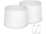2 Set Di Paralume In Tessuto Per Lampada Da Tavolo Lampada Da Terra Stile Americano Paralume Con Paralume Arpa Stand E26 Uno Foro
