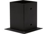 Supporto Per Pali 14 X 14 Cm Nero Su Piastra - Per Pezzo