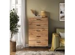 Vicco Cassettiera Per Camera Da Letto Amber, 80 X 127.6 Cm Con 5 Cassetti, Quercia Wotan