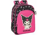 Safta 612541185 Kuromi 10L 32X43X14 Cm Zaino Nero, Rosa Nero, Rosa Taglia Unica