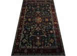 Tappeto Di Lana Polonia Verano Ornamento, Cadre Blu Scuro Azzurro 200X300 Cm