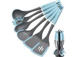 Set Di Pentole Ribelli 6 Pz. Utensili Da Cucina In Silicone, 6 Pz. Utensili Da Cucina Per La Cucina, Blu