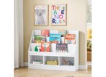 Sobuy Libreria Per Bambini Montessori Con 3 Scomparti E Scaffale Per Giocattoli Libreria E Scaffale Per Giocattoli 100X80X30 KMB118-W
