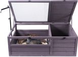 Succebuy 38X24X13 Pollici Habitat Per Tartarughe, Rettilario In Legno Con 2 Stanze, Presa Per Lampada Regolabile, Uso Interno Ed Esterno, Materiale In Legno Ecologico, Colore Marrone