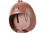 Simpatico Portaspazzolino Multiuso Senza Punzonatura Cartoon Animal Wall Mounted Toothbrush Stand For Bathroom Little Brown Bear