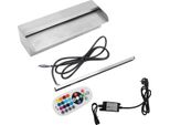Cascata In Acciaio Inox G1 Fontana Per Piscina Con Striscia Luminosa A Led Per Decorazioni In Piscina