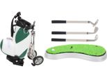 Set Di Penne Da Golf Da Tavolo 3 Penne A Sfera E Mini Sacchetto - Lega Zenica Con Base Verde -Bianco