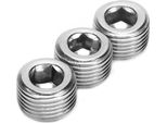 3Pcs 1/2In Npt Tubo Tappi Filettatura Maschio Si Ferma Per Tappi Esagonali Interni - Accessori Auto