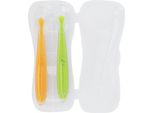 2 Pezzi/Set Cucchiaio Con Punta Morbida In Silicone Per Bambini Di Età Superiore Ai 4 Mesi Con Scatola (Giallo E Verde)