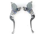 Coppia Di Frizioni Pompa Freno Idraulico Moto 22 Mm Leva Cilindro Maestro Regolabile Titanio