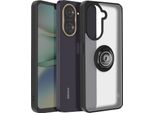 Avizar, Xiaomi Redmi A5 Custodia Anello Magnetico Trasparente, Nero