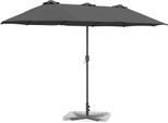 Vidaxl Ombrellone Da Giardino Antracite 370 X 197 X 239 Cm