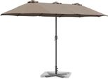 Vidaxl Ombrellone Da Giardino Taupe 370 X 197 X 239 Cm