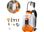 Spruzzatore A Pressione A Batteria Vevor, Spruzzatore Elettrico Da 16 L, 2 Barre E 8 Ugelli, Regolabile Da 0 A 6 Bar, 4 Ore Di Autonomia, Spruzzatore Portatile A Zaino Per Giardino E Cortile Per Diserbare, Spruzzare E Pulire