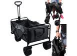 Fit4Med | Carrello Manuale - Nero - Portata 120 Kg - Struttura Pieghevole - Capacità 90 Litri
