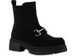 Van Hill Stivaletti Classici Leggermente Foderati Da Donna Scarpe Con Suola Profilata 841821, Colore: Nero, Taglia: 37