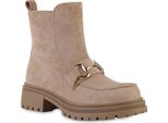 Van Hill Stivaletti Classici Leggermente Foderati Da Donna Scarpe Con Suola Profilata 841821, Colore: Khaki, Taglia: 36