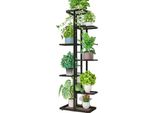 Supporto Per Piante, Design A 7 Livelli, Adatto Per Uso Interno Ed Esterno, Grigio Scuro