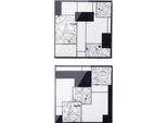 Gilde Bild, Abstraktes Motiv, Leinwand, Schwarz, Weiß, Ve 6, 2 StüCk Wie Abgebildet, L. 2 Cm, B. 30 Cm, H. 30 Cm 38427