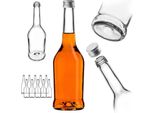 Bottiglie Per Liquore Kadax 500Ml, 10 Pezzi, Bottiglie Vuote Per Il Riempimento Di Olio, Aceto, Liquore, Vino E Grappa, Bottiglie Di Vetro, Bottiglie Di Grappa, Bottiglie Di Succo (Argento)