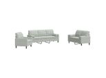 Syfax™ Set Di Divani 3 Pz Con Cuscini E Rinforzi Grigio Chiaro Velluto