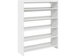 Vidaxl Portascarpe Bianco 80X25X100 Cm Materiale A Base Di Legno